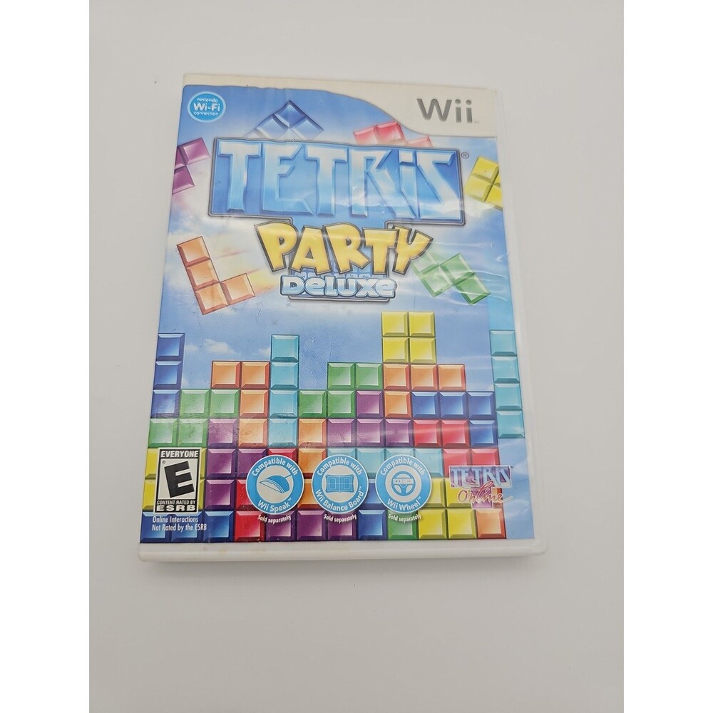 Tetris Party Deluxe (Nintendo Wii 2010) TESTED and Working Complete CIB Works